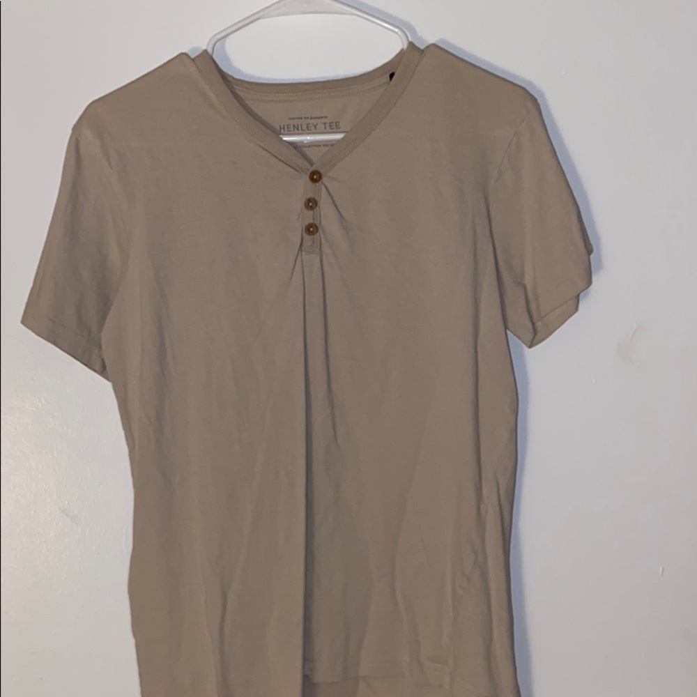 Small • Tan • Cotton On • Henley Tee Shirt